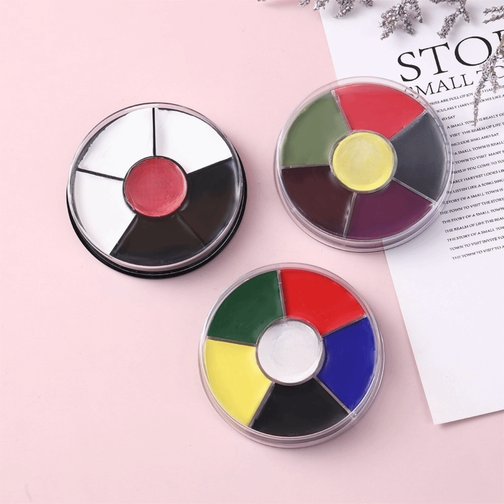 Camo Face Paint - Kit Rias Wajah 6 Warna, Palet