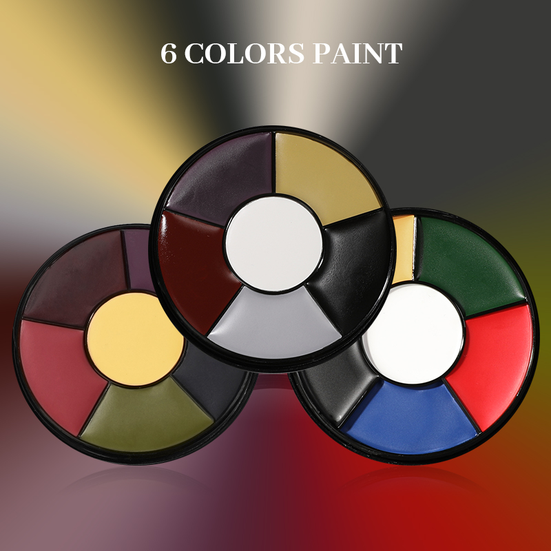 Camo Face Paint - Palet cat wajah minyak 6 warna,