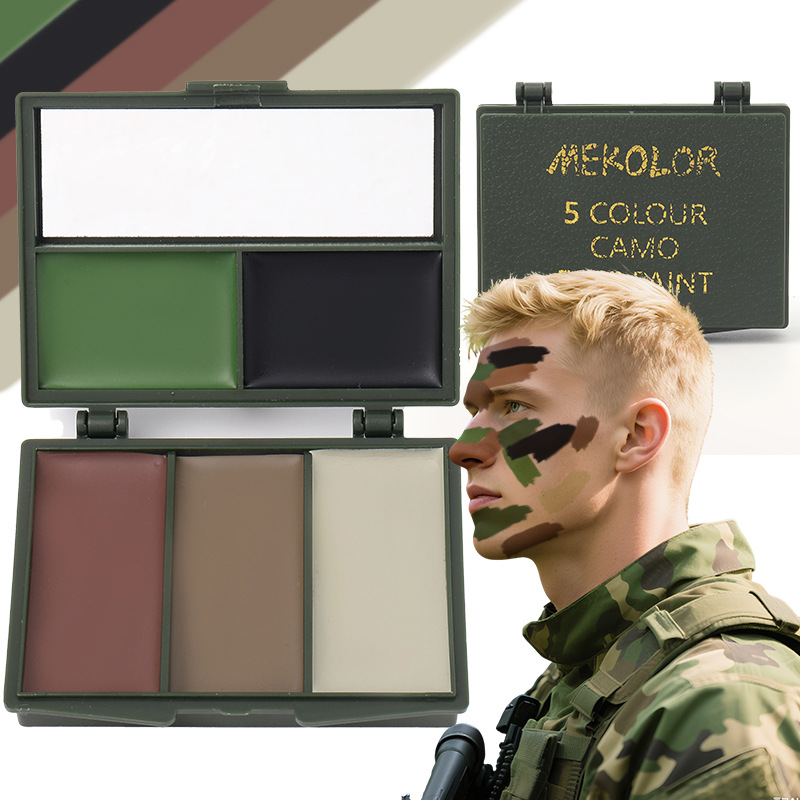 Camo Face Paint - Kit Cat Wajah Camo-Compac 5 Warna
