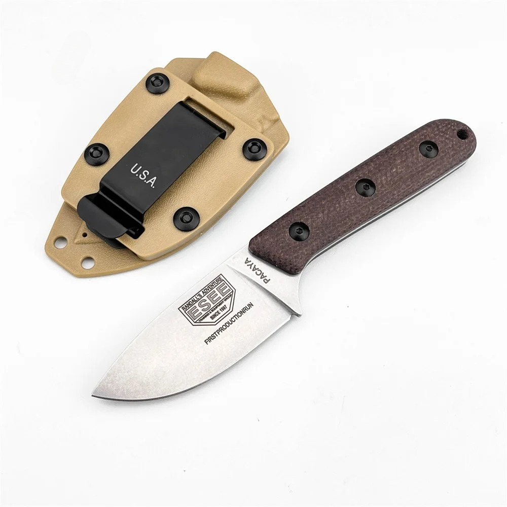 Knife Hunting Fixed Blade - Pisau Survival Outdoor Bilah Tetap, Gagang