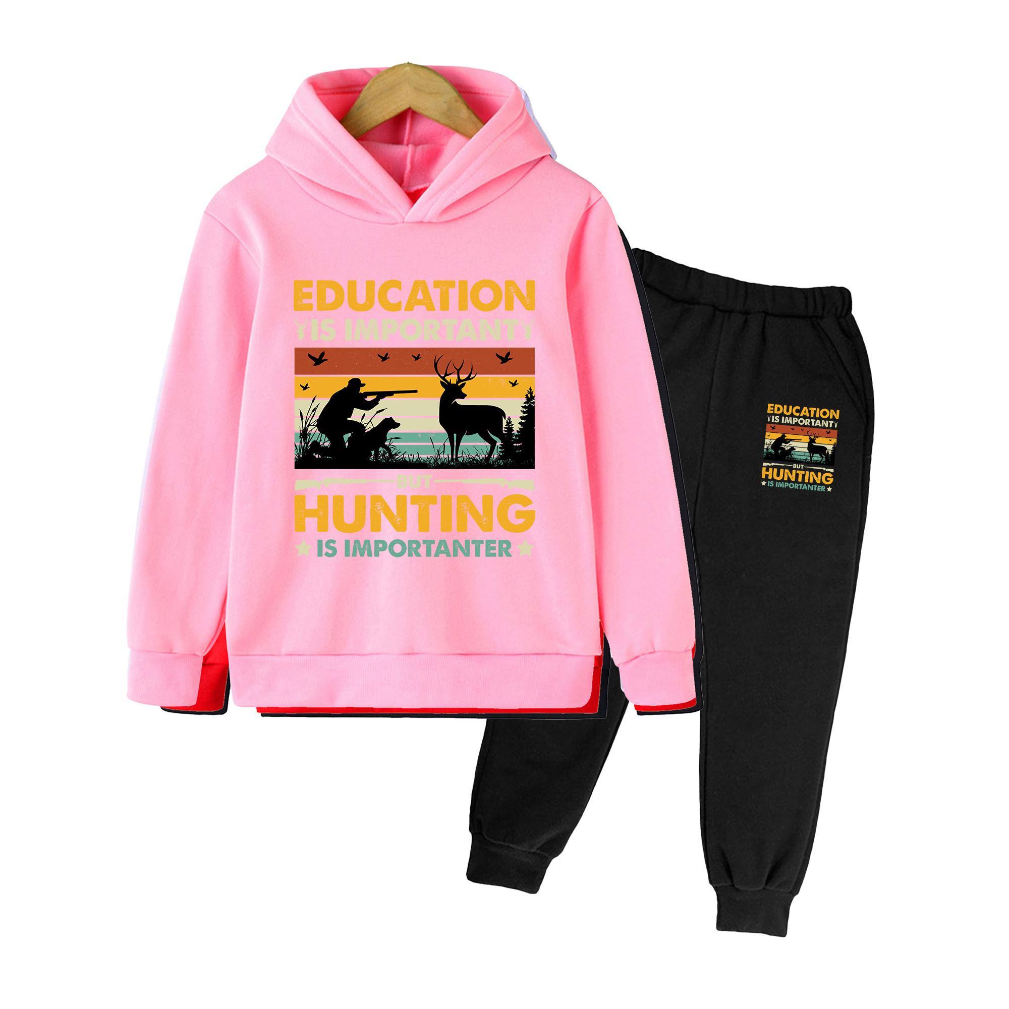 Outdoor Hunting Hoodie - Setelan Hoodie & Celana Olahraga Anak,