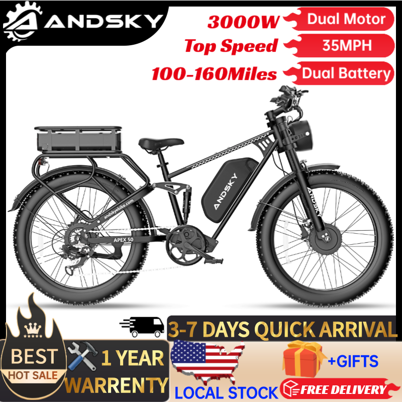 Outdoor Hunting Electric Bike - ANDSKY Apex50 AWD Sepeda Listrik 3000W