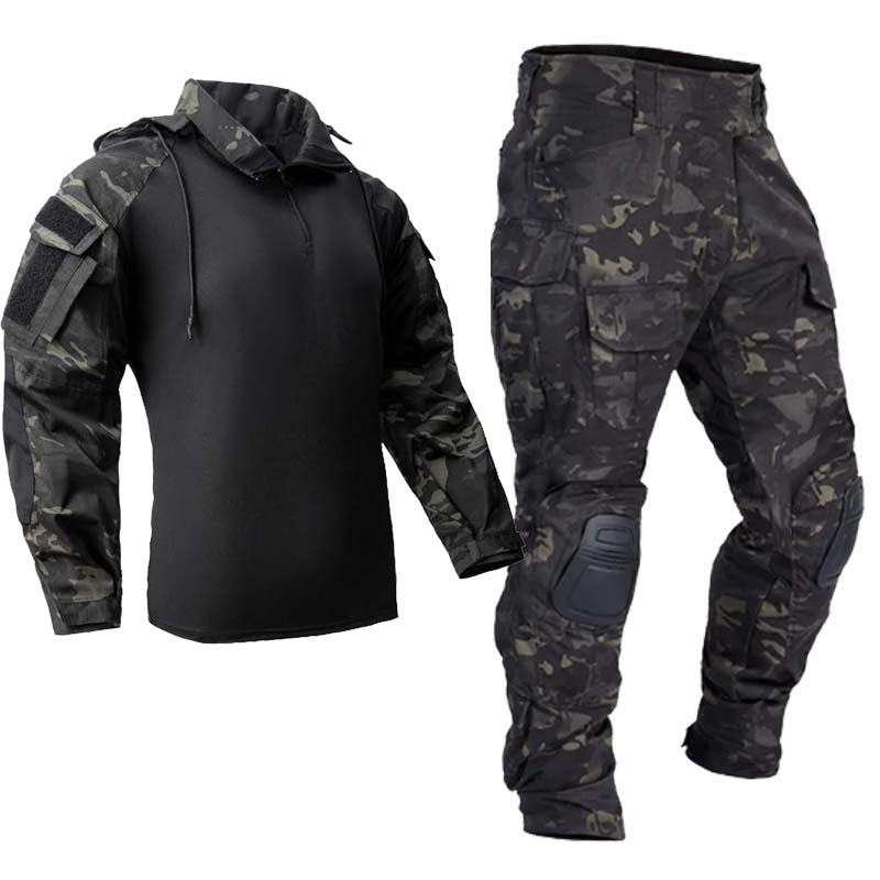 Outdoor Hunting Hoodie - Seragam Taktis Pria Militer Outdoor Camo