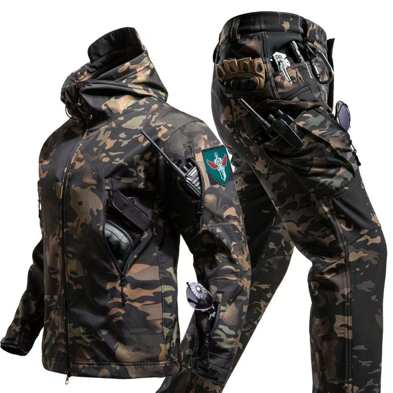 Jaket Kamuflase Soft Shell Pri - Outdoor Hunting Hoodie ulasan dan harga