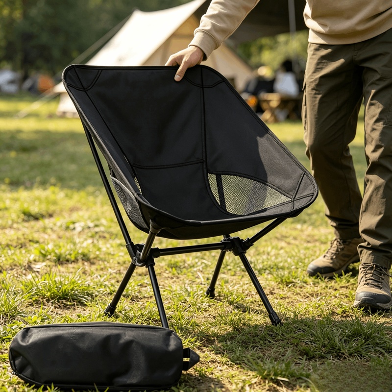 Kursi Berkemah Lipat Ringan Po - Outdoor Hunting Chair ulasan dan harga
