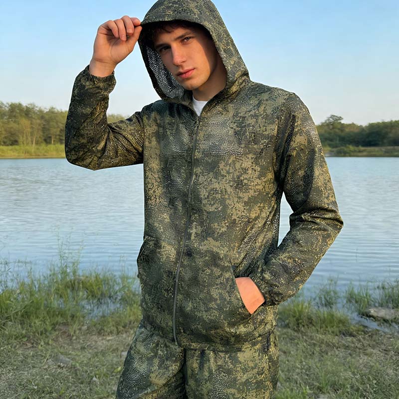 Setelan Hoodie Taktis Camo Mes - Outdoor Hunting Hoodie ulasan dan harga