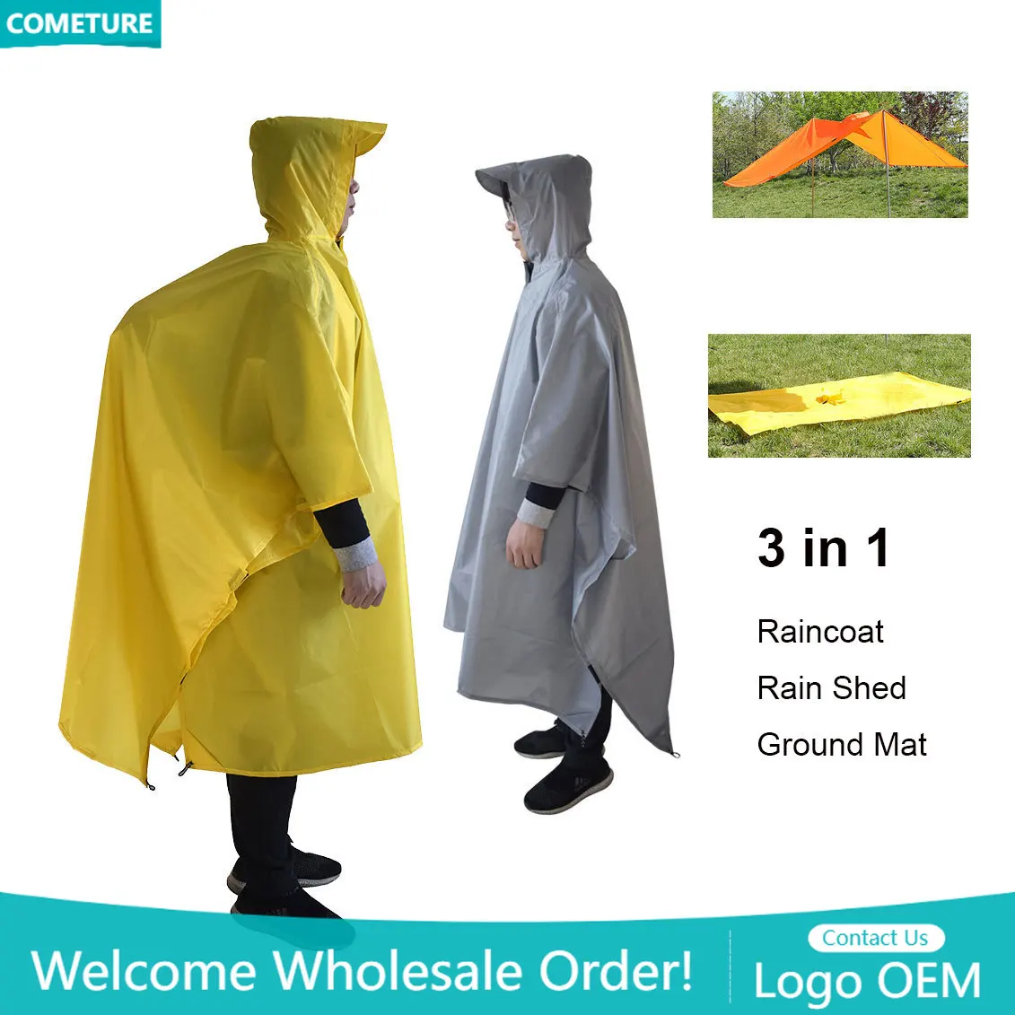 Jas Hujan 3 In 1 Ponco Mendaki - Hunting Camp Outdoor Supplies ulasan dan harga